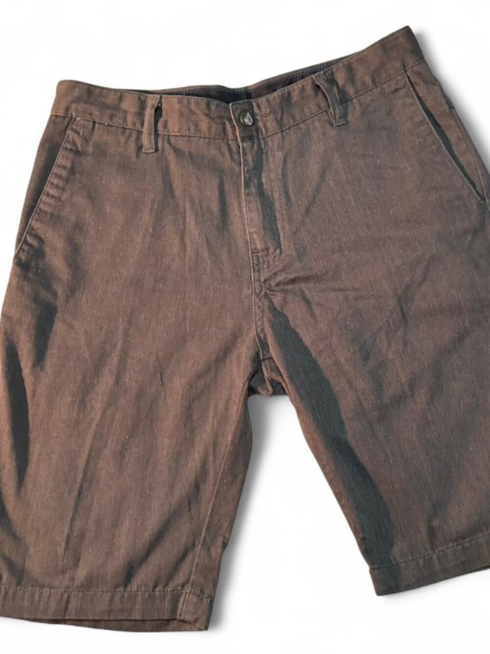 3/$12 Volcom black grey Chino Walk Shorts Mens Size 29